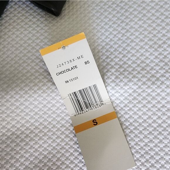 Jones New York Chocolate Leather Jacket New With Tags - Picture 6 of 11